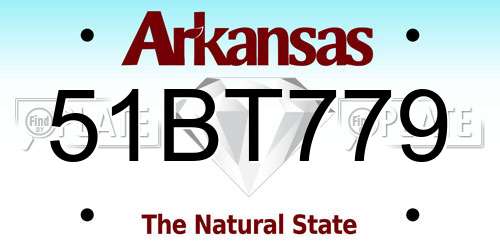 51BT779 Arkansas License Plate
