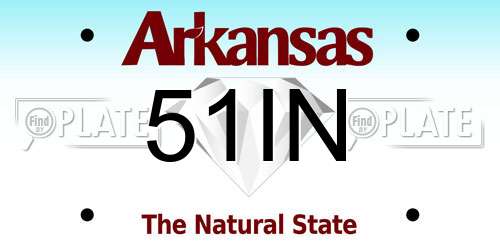 51IN Arkansas License Plate