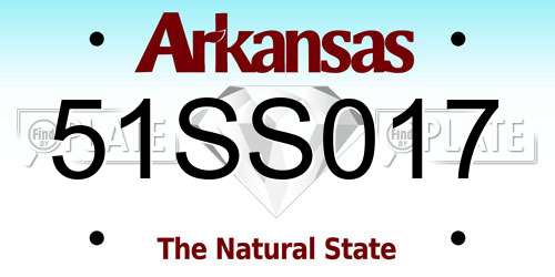 51SS017 Arkansas License Plate