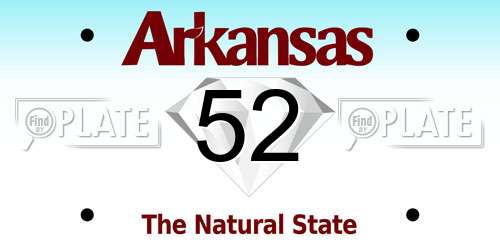 52 Arkansas License Plate