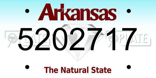 5202717 Arkansas License Plate