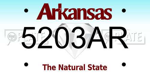 5203AR Arkansas License Plate