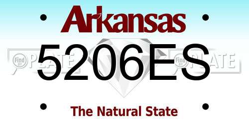 5206ES Arkansas License Plate