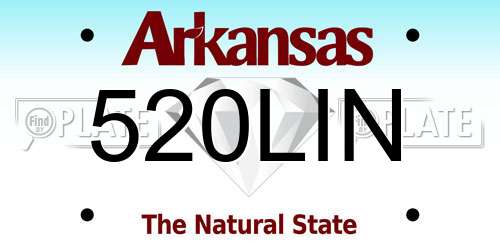 520LIN Arkansas License Plate