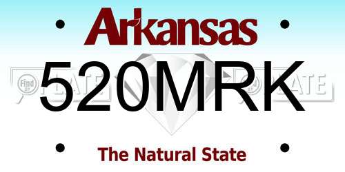 520MRK Arkansas License Plate