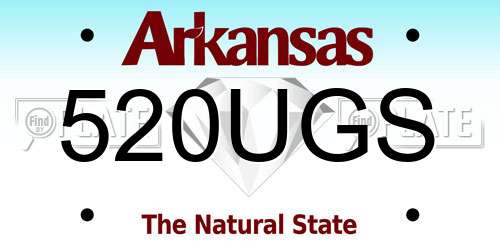 520UGS Arkansas License Plate