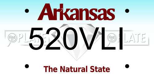 520VLI Arkansas License Plate