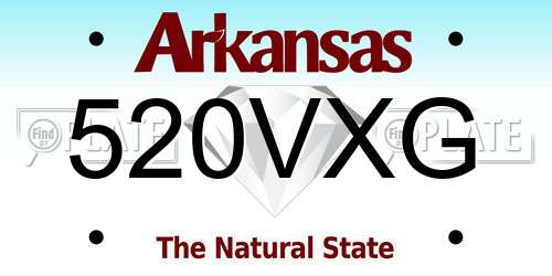520VXG Arkansas License Plate