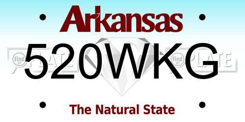 520WKG Arkansas License Plate