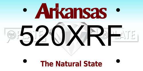 520XRF Arkansas License Plate