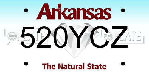 520YCZ Arkansas License Plate