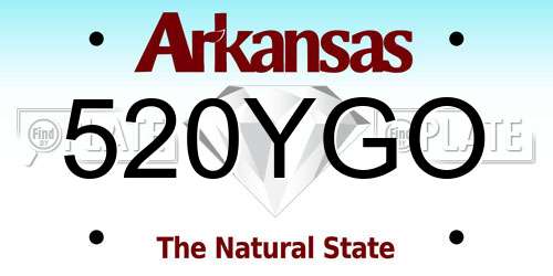 520YGO Arkansas License Plate