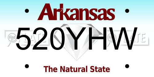 520YHW Arkansas License Plate