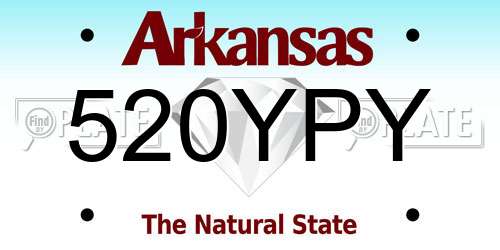520YPY Arkansas License Plate