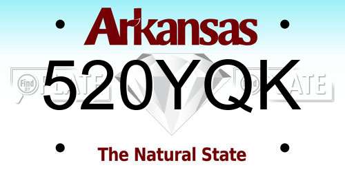 520YQK Arkansas License Plate