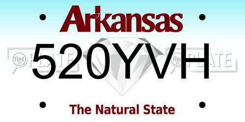 520YVH Arkansas License Plate