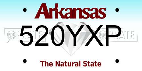 520YXP Arkansas License Plate