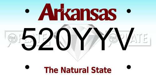 520YYV Arkansas License Plate