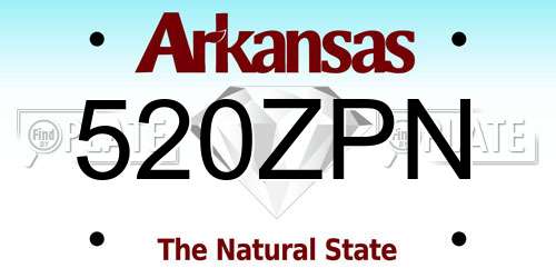 520ZPN Arkansas License Plate