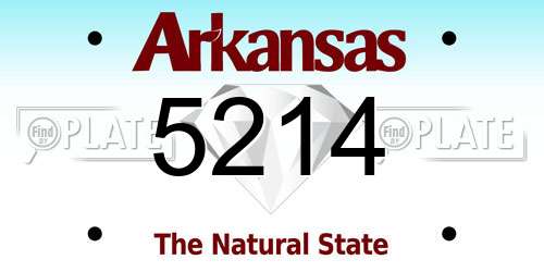5214 Arkansas License Plate