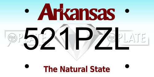 521PZL Arkansas License Plate