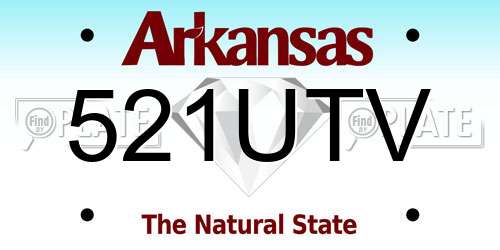 521UTV Arkansas License Plate