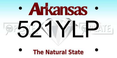 521YLP Arkansas License Plate