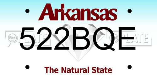 522BQE Arkansas License Plate