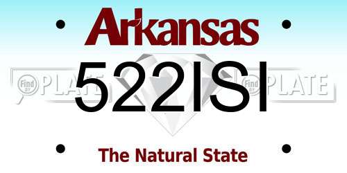 522ISI Arkansas License Plate