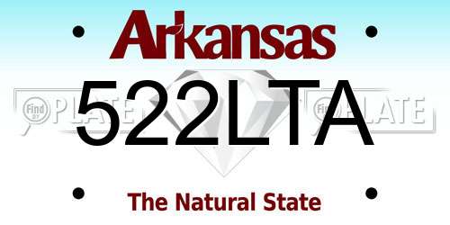 522LTA Arkansas License Plate