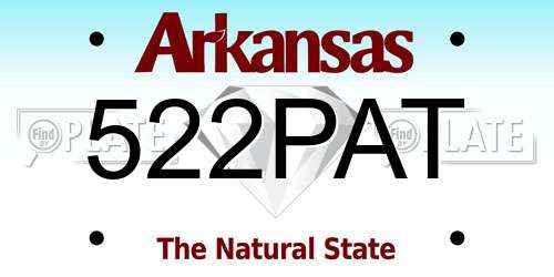 522PAT Arkansas License Plate