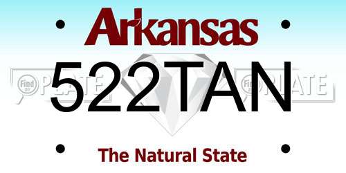 522TAN Arkansas License Plate