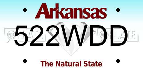 522WDD Arkansas License Plate
