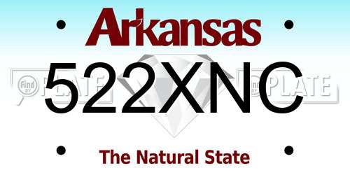 522XNC Arkansas License Plate