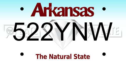 522YNW Arkansas License Plate