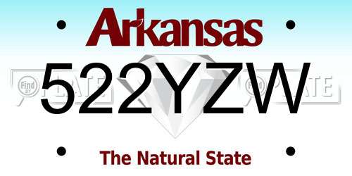522YZW Arkansas License Plate