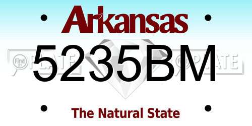 5235BM Arkansas License Plate