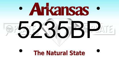 5235BP Arkansas License Plate