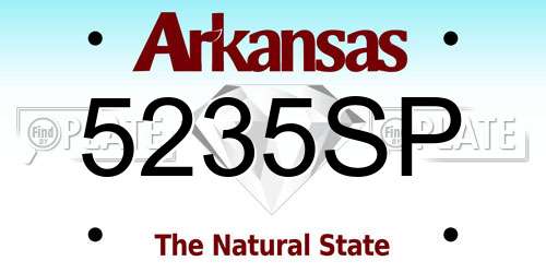 5235SP Arkansas License Plate