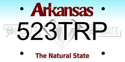 523TRP Arkansas License Plate