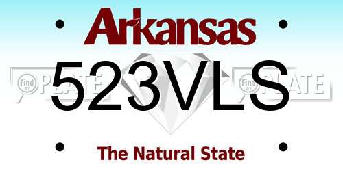 523VLS Arkansas License Plate