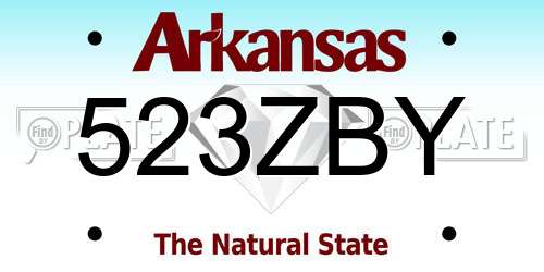 523ZBY Arkansas License Plate