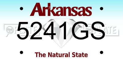 5241GS Arkansas License Plate