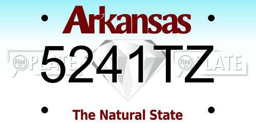 5241TZ Arkansas License Plate