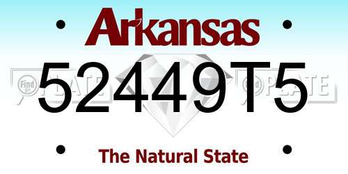 52449T5 Arkansas License Plate