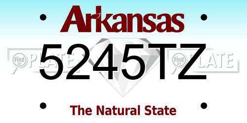 5245TZ Arkansas License Plate