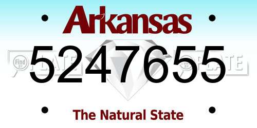 5247655 Arkansas License Plate