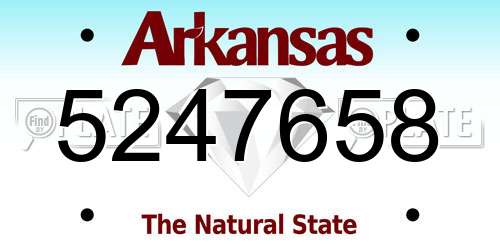 5247658 Arkansas License Plate