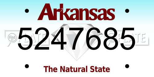 5247685 Arkansas License Plate