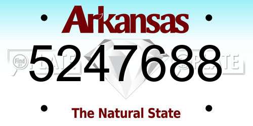 5247688 Arkansas License Plate